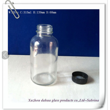 315ml Clear Glass Syrup Bottle with Lid